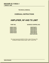 Amplifier, NF and T5 Limit Overhaul Instructions Manual NAVAIR 03-110KA-1