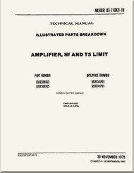 Amplifier, NF and T5 Limit  Illustrated Parts Breakdown   Manual NAVAIR 03-110KD-18