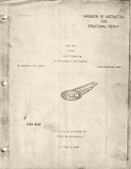 Timm Aircraft N2T -1 Tutor Handbook of Instruction for Structural  Repair   Manual  - 1943