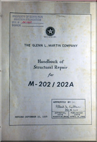 Glenn Martin 202  Aircraft Handbook Structural Repair   Manual -