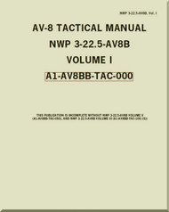 Mc Donnell Douglas AV-8   Aircraft Tactical  Manual - NWP  3-22.5-AV8B. Vol 1