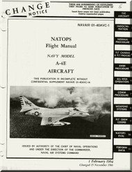 Mc Donnell Douglas A-4 E  Aircraft  Flight Manual 01-40AVC-1 - 1964