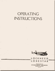 Lockheed L-18 " Lodestar " Aircraft Operation  Instructions Manual