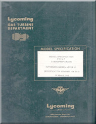 Lycoming  T-53 -L-7  LTC1F-21  Turboprop Aircraft Engines  Model Specification  Manual