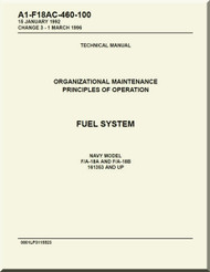 Mc Donnell Douglas F / A -18A  and F / A-18 B  Aircraft  Organizational Maintenance - Principles of Operation  Fuel System A1-F18AC-460-100