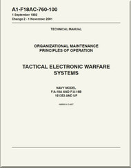Mc Donnell Douglas F / A -18A  and F / A -18 B  Aircraft  Organizational Maintenance - Principles of Operation - Tactical Electronic Warfare   Systems - A1-F18AC-760-100