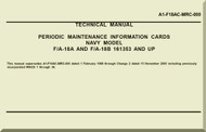 Mc Donnell Douglas F / A -18 A  and F/A -18 B  Aircraft  Technical  Manual  -  Periodic Maintenance Information Cards A1-F18AC-MRC-000