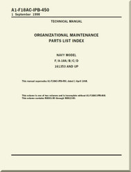Mc Donnell Douglas F / A 18 A / B / C / D  Aircraft  Organizational Maintenance - Part List Index  A1-F18AC-IPB-450
