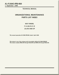 Mc Donnell Douglas F / A 18 A / B / C / D  Aircraft  Organizational Maintenance - Part List Index  A1-F18AC-IPB-460