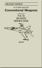 Mc Donnell Douglas F / A 18  Aircraft  - Conventional Weapons - Mk-62 / 63 Serie Mine Manual    - A1-F18AE-LWS-320