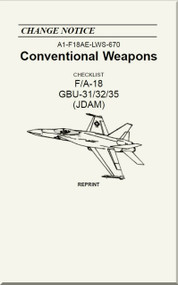 Mc Donnell Douglas F / A 18  Aircraft  - Conventional Weapons - Checklist   GBU -31/32/35 ( JDAM )   - A1-F18AE-LWS-670