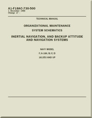 Mc Donnell Douglas F / A 18 A / B / C / D  Aircraft  Organizational  Maintenance  -System Schematics  -  Inertial Navigation, and Backup Attitude and Navigation Systems  Manual -  A1-F18AC-730-500