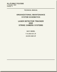 Mc Donnell Douglas F / A 18 A / B / C / D  Aircraft  Organizational  Maintenance  - System Schematics -  Laser Detector Tracker and Strike Camera Systems  -  A1-F18AC-743-500