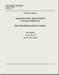 Mc Donnell Douglas F / A 18 A / B / C / D  Aircraft  Organizational  Maintenance  - System Schematics -  Multipurpose Display Group   -  A1-F18AC-745-500