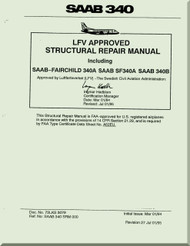 SAAB 340 A,B  Aircraft  Structural Repair  Manual,  ( English Language ) 