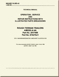 Technical Manual - Operation - Service and Repair  Instruction with Illustrated Parts Breakdown - Rough Terrain Trailers  A/M32K-4/-4A   -    NAVAIR - 19-25E-43