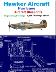 Hawker  Aircraft Hurricane Aircraft Blueprints Engineering Drawings on DVD or Download 