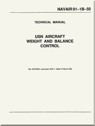 Technical Manual -  USN Aircraft Weight and Balance Control   - NAVAIR 01-1B-50