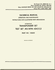 Technical Manual - Operation and Maintenance Instruction with Illustrated Parts Breakdown , Intermediate  - Transponder SET  TEST SET AN/ APM - 424 (V)2-    NAVAIR - AE-235AA-MIB-000 - T.O. 33DA123-13-1