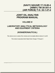 Technical Manual - Joint Oil Analysis Program Manual - Volume IV -  Laboratory Analytical Methodology and Equipment Criteria - Non Aeronautical     -  NAVAIR 17-15-50.4