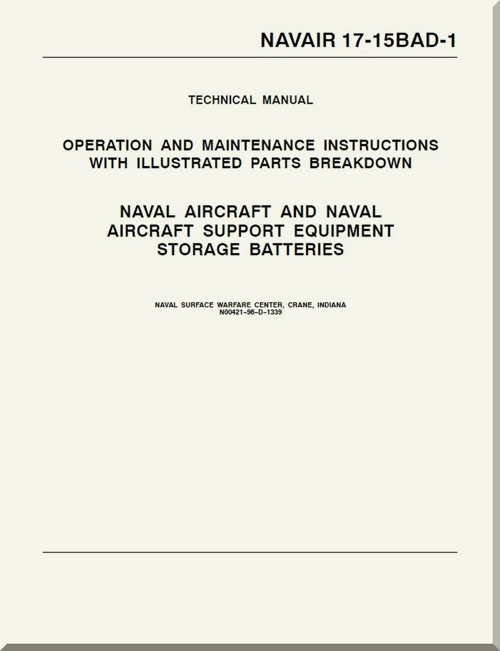 Technical Manual - Operation and Service Instructions with Illustrated