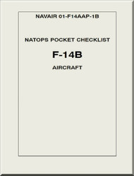 Grumman F14 B NATOPS Pocket Checklist  Manual NAVAIR   01-F14AAP-1B