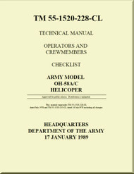 Bell Helicopter OH-58 A / C   Helicopter Operator and Crewmembers Checklist  Manual  - TM 55-1520-228-CL