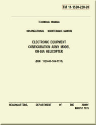 Bell Helicopter OH-58 A  Organizational Maintenance  Manual - Electronic Equipment Configuration  OH-58A TM 11-1520-228-20