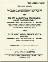  Boeing Helicopter AH-64 A Aviation Unit and  Intermediate Maintenance Repair Parts and Special Tools List Manual - TM 1-8145-476-23P