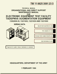 Boeing Helicopter AH-64 A Aviation  Organizational and Direct Support Maintenance  Manual - Electronic Equipment Test Facility TADS / PNVS Augmentation Equipment  - TM 11-6625-3081-23-3