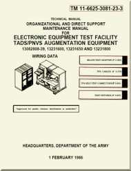 Boeing Helicopter AH-64 A Aviation Organizational and Direct Support Maintenance Manual - Electronic Equipment Test Facility TADS / PNVS Augmentation Equipment - TM 11-6625-3081-23-3