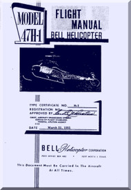 Bell Helicopter 47 H-1  Flight  Manual  - 1955 