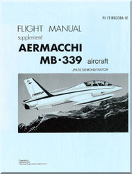 Aermacchi MB-339 Aircraft Flight Manual Supplement - JPARTS Demonstrator  - PI IT -MB339A-1E  ( English  Language )