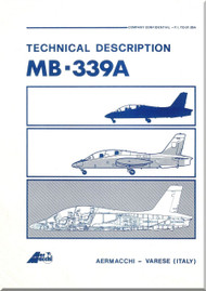  Aermacchi MB-339 A Aircraft Technical Brochure  Manual - 1982 -  ( English Language ) P.I. TO-01-386A