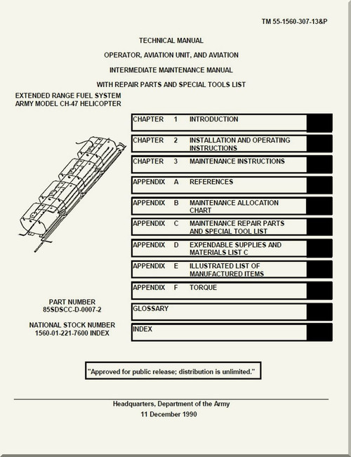 Boeing Helicopter CH-47 Technical Manual - Operator, Aviation Unit, and Aviation Intermediate Maintenance Manual with Repair Parts and Special Tools List TM 1-1520-307-13&P