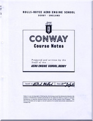 Rolls Royce Conway Aero Aircraft Engines Course Notes  Manual   ( English Language )