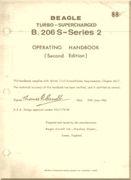 Beagle B.206  S- Series Aircraft Turbo - Supercharged  Operating Handbook  Manual