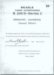 Beagle B.206  S- Series Aircraft Turbo - Supercharged  Operating Handbook  Manual