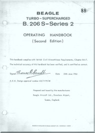 Beagle B.206  S- Series Aircraft Turbo - Supercharged  Operating Handbook  Manual