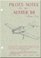 Auster B.8 Series One  Aircraft Pilots Notes  Manual