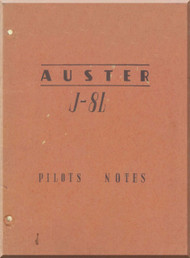  Auster J-8L Aircraft Pilot's Note Manual   