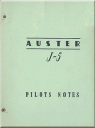 Auster J5 Aircraft Pilot's Note Manual