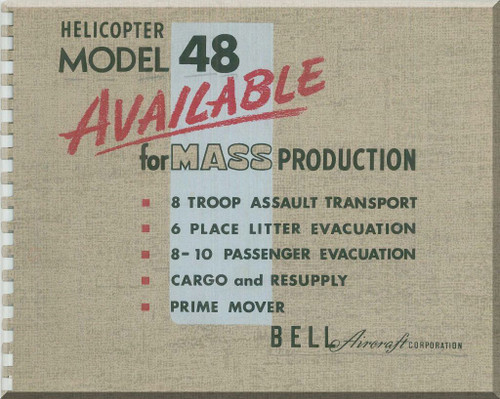 Bell Helicopter Model 48  Technical Brochure  Manual  -