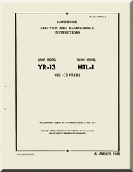 Bell Helicopter YR-13 HTL-1  Erection and Maintenance Handbook Manual  -  An 01110HAA-2 -1948 