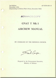 Foland Gnat T  Mk 1 Aircraft  Aircrew  Manual -  ( English Language ) - AP 101B-1801-15