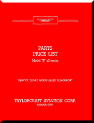 Taylorcraft   B Aircraft Part Price List  Manual ,