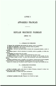 Maurice Farman MF.7 Longhorn   Aircraft Technical Manual  ( French Language ) 
