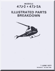 Bell Helicopter 47 J-2 & J-2A Illustrated Parts Catalog  Manual  - 1977