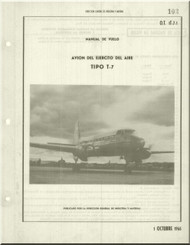 CASA 207 " Azor"   Aircraft  Flight Manual - ( Spanish  Language )