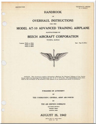Beechcraft AT-10 Aircraft Overhaul  Instructions Manual  T.O.  01-90KB-3 